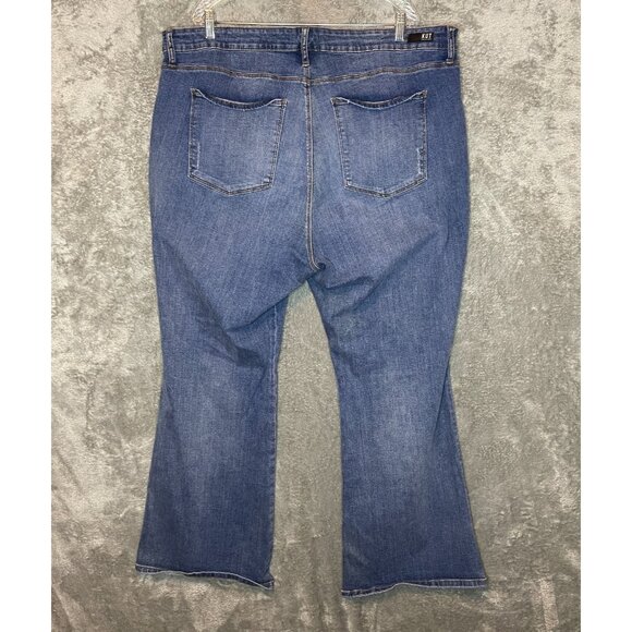 Kut from the Kloth Women Ana High Rise Fab Ab Flare Stretch Denim Jean 24W Plus - Picture 2 of 11